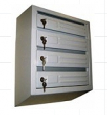 Ящик почтовый 4-х секционный вертикальный с внутренним замком (510*380*190)