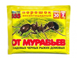 Порошок от муравьев "Веста 555" 30гр  от садовых, рыжих, черных, домовых 